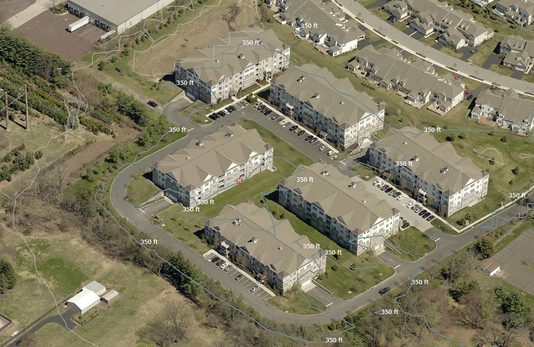 Aerial of the Reserve at Gwynedd in Upper Gwynedd, Pennsylvania.