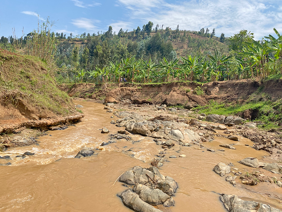 Musogoro River in Karongi, Rwanda. 