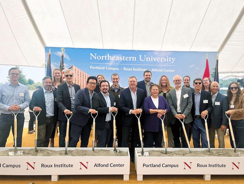 Groundbreaking ceremony for the The Roux Institute at Northeastern University.