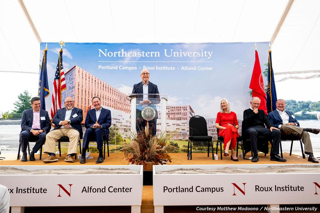 Groundbreaking ceremony for the The Roux Institute at Northeastern University.